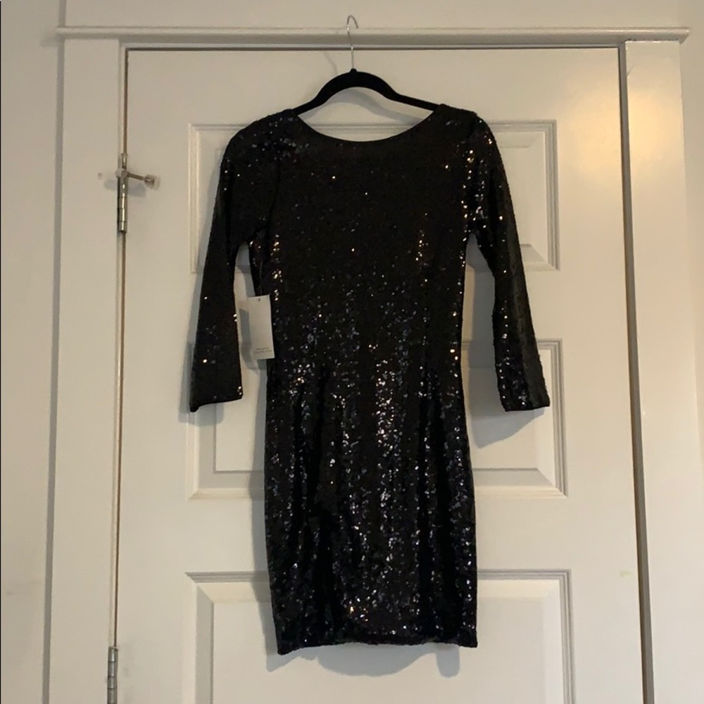 Black Sequin Dress